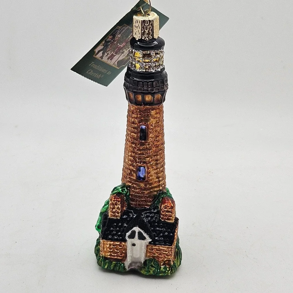 Old World Christmas Currituck Lighthouse Glass Ornament 2018 North Carolina NOS